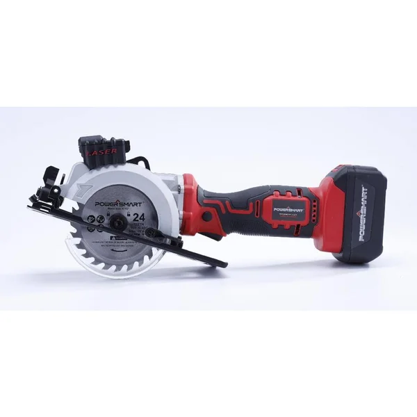 Powersmart Ps76138a 20V Cordless 4 1/2 in. Mini Circular Saw with 4.0 Ah Battery and Charger