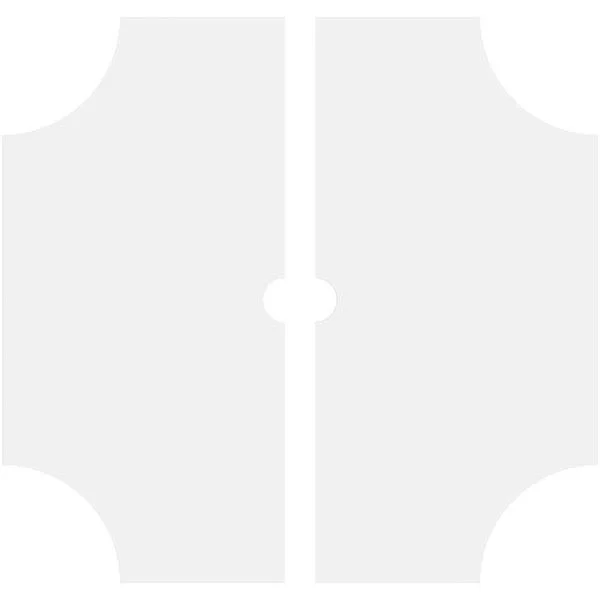 38 inchod x 3 inchid x 12 1/2 inchc x 1 inchp Haus Architectural Grade PVC Contemporary Ceiling Medallion, Two Piece