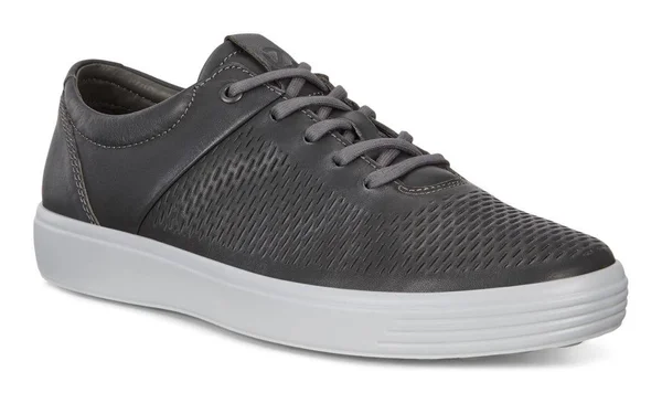 Ecco Men's Soft 7 Premium Tie Sneaker - Titanium, 10-10.5