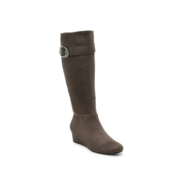 Impo Gavin Wedge Boot, Women's, Dark Taupe, Size 6, Boots, Wedge