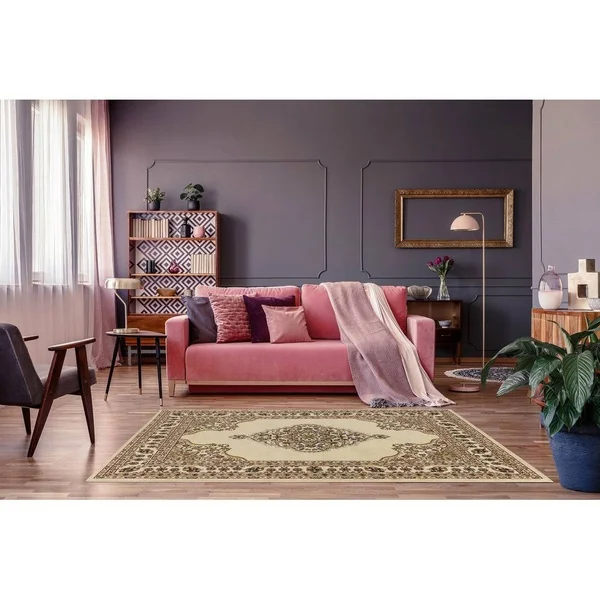 Crown Collection Modern Traditional Medallion Area Rug by Mod-Arte - 7&8x22 x 10&2x22 - Grey
