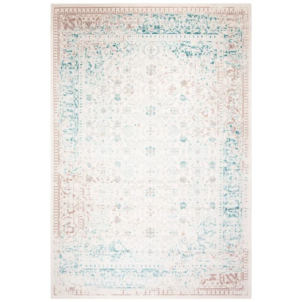 Safavieh Passion PAS405B 2&2x22 x 6&0x22 Runner Turquoise, Ivory Area Rug