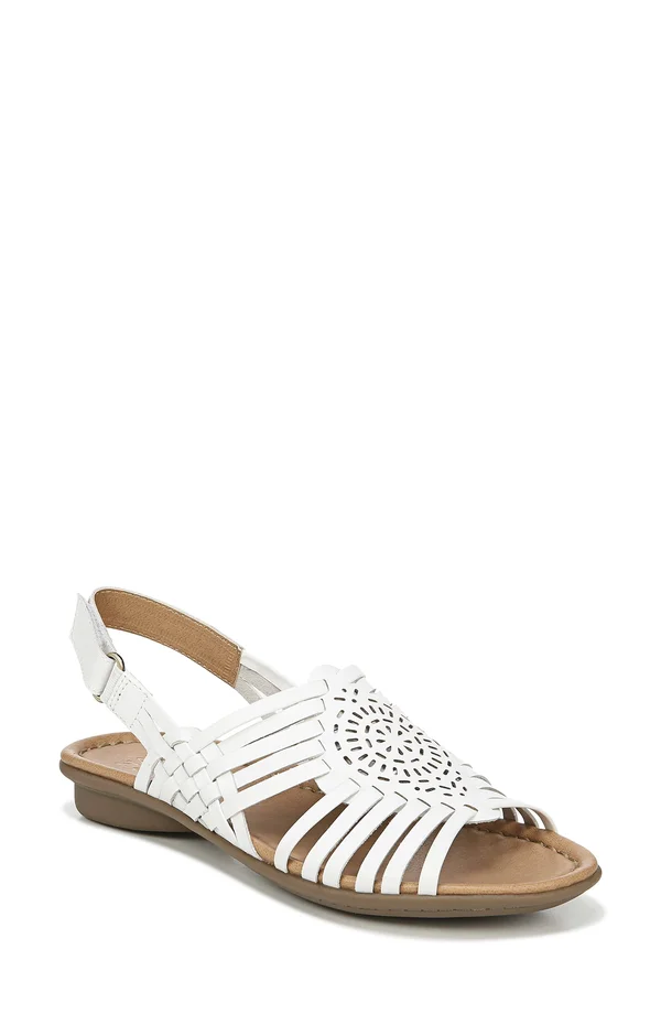 Naturalizer Whistle White Leather - Women's, Size: 8