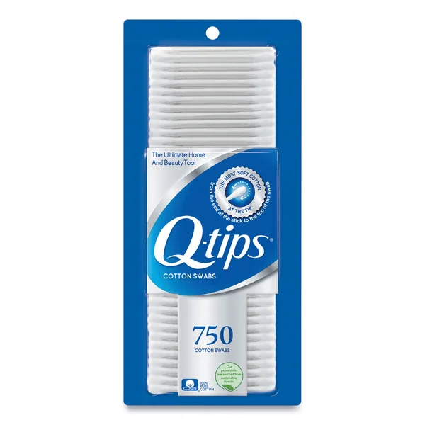 Q-tips Cotton Swabs - 750/Pack, 12/Carton - UNI09824CT