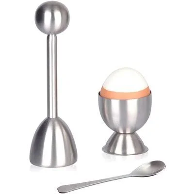 Egg Cutter Topper Set - Stainless Steel Egg Opener Egg Whacker Poached Egg Separator Egg Cracker Tool for Soft & Hard Boiled E