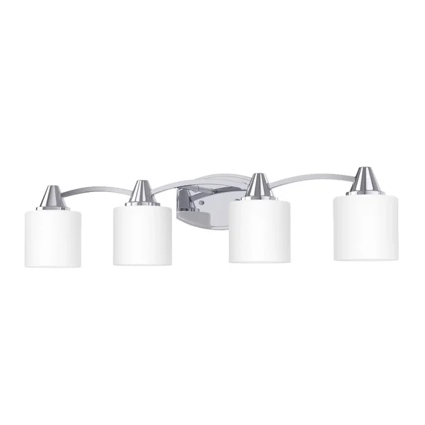 Park Harbor PHVL2264 Eastover 4 Light 32-1/8x22 Wide Bathroom Vanity Light with FR Polished Chrome