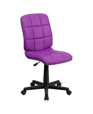 Offex Mid Back Orange Quilted Vinyl Task Chair