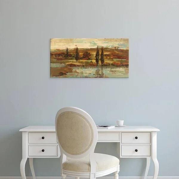Easy Art Prints Silvia Vassileva's 'Hot Day by The River' Premium Canvas Art - 10 x 20 - Brazilian Barnwood Frame