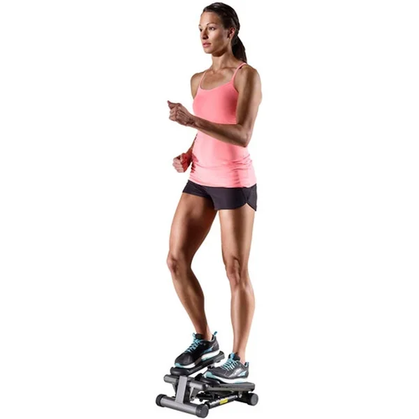 Gold&s Gym Mini Stepper with Monitor, Gray