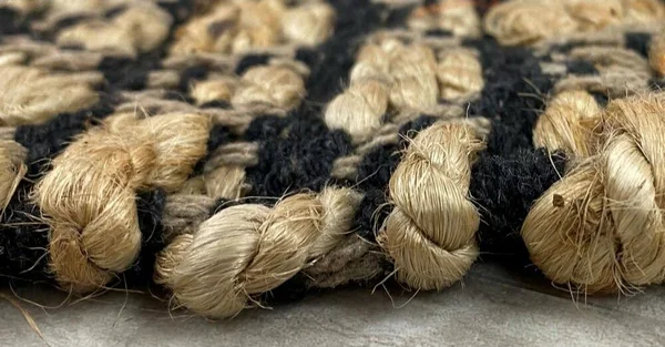 LR Home Woven Black 2 ft. x 5 ft. Trellis Geometric Natural Jute Area Rug