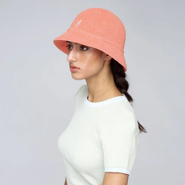 Kangol Bermuda Casual Bucket Hat, Size: L, Peach Pink