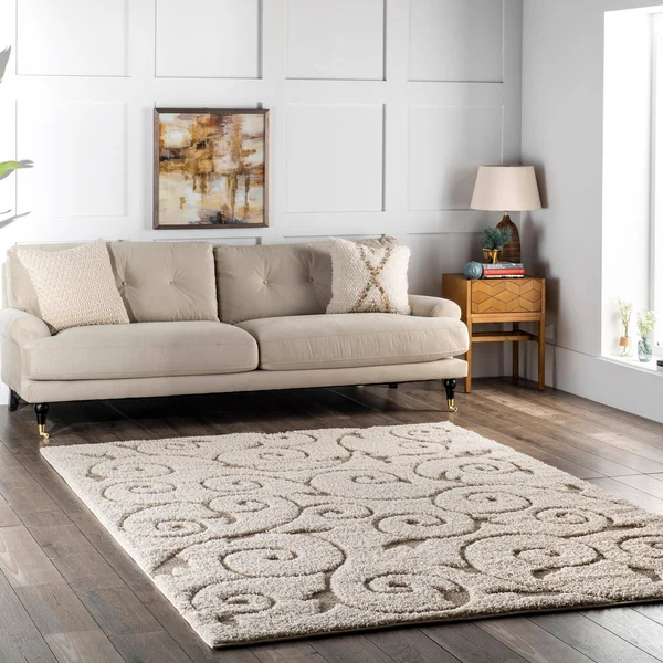 nuLOOM Maisha Machine Made Beige 6& 7x22 x 9& Area Rug