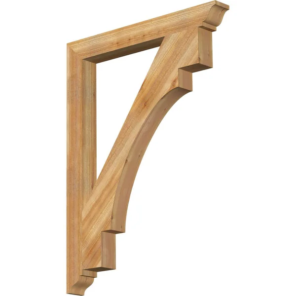 Ekena Millwork 4x22W x 36x22D x 48x22H Merced Traditional Rough Sawn BRACKET, Western Red Cedar
