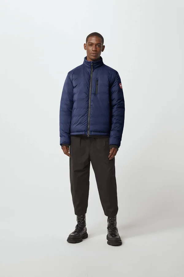 Canada Goose Lodge Matte Finish Down Jacket - Men's Atlantic Navy, M
