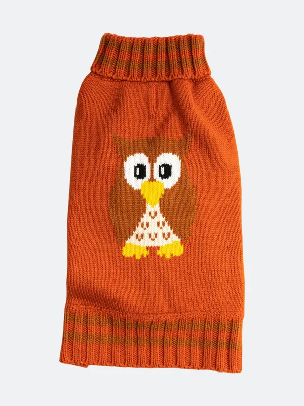 Fab Dog Owl Turtleneck Dog Sweater