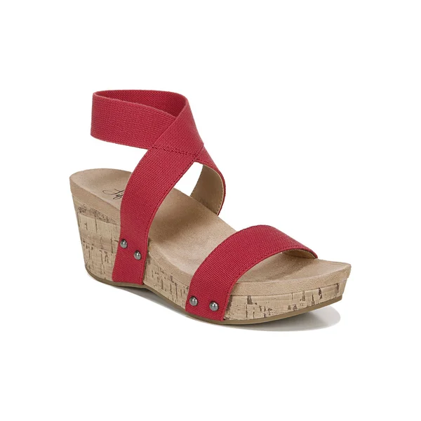 LifeStride Del Mar Women's Wedge Sandals, Size: 6.5, Red