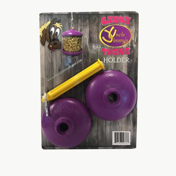 Uncle Jimmys Brand PR Big Licky Treats for Horses with Holder
