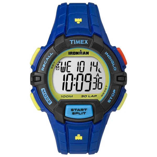 Timex Men's TW5M02400 Ironman Rugged 30 Blue Color Block Resin Strap Watch