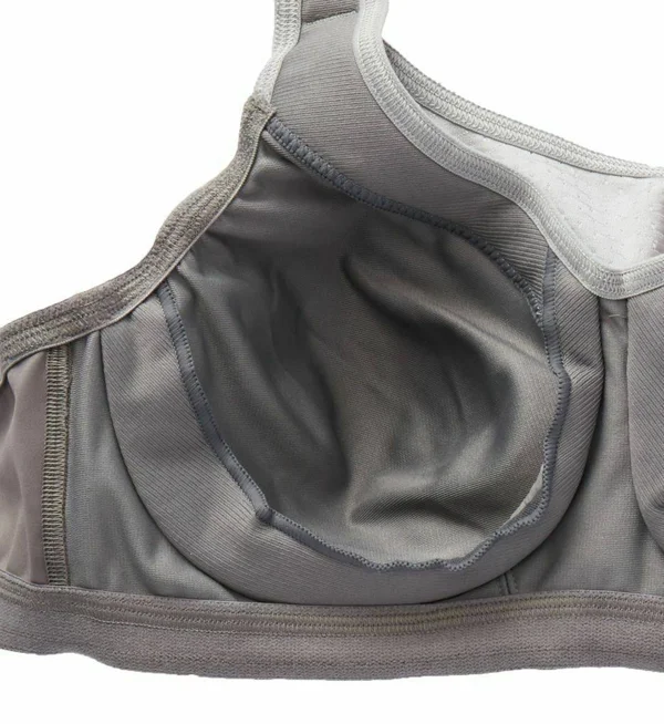 Glamorise 9167 Elite Performance Adjustable Underwire Sports Bra Grey