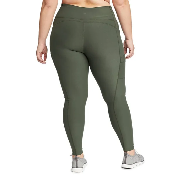 Eddie Bauer Women's Trail Tight High-Rise Cargo Leggings - Green - M - Hiking Bottoms
