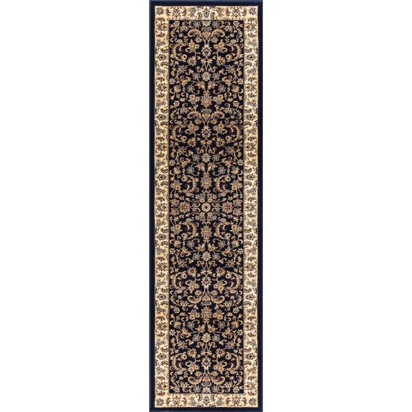 Great American Distributors C483.01.NV.8R 8 ft. Classic Eternal Traditional & Oriental Rug, Navy & Cream, Blue