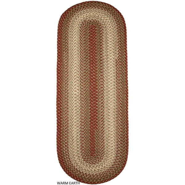 Rhody Rug Ellsworth Indoor, Outdoor Reversible Braided Runner Rug by (2& x 8&), Size: 2& x 8& Runner, Beige