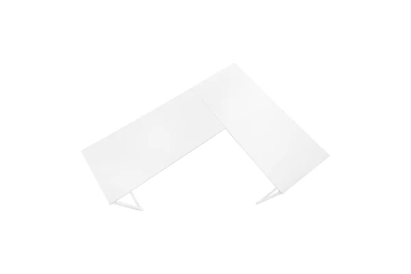 Monarch Computer Desk - 58x22L - White Top, White Metal Corner