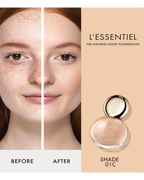 Guerlain L&Essentiel Natural 16H Wear Foundation SPF 20 01C 1 oz/ 30 mL