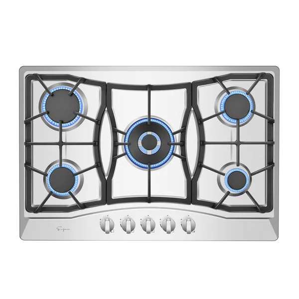Empava 30x22 5 Italy Sabaf Burners Stove Top GAS Cooktop Empv-30GC0A5, Silver, Stainless Steel