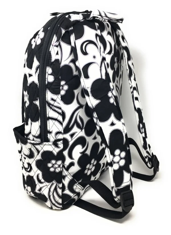 Vera Bradley Laptop Backpack in Night & Day with Black Interior