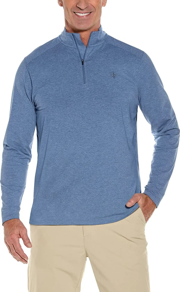 Coolibar UPF 50+ Men's Sonora Quarter-Zip - Sun Protective