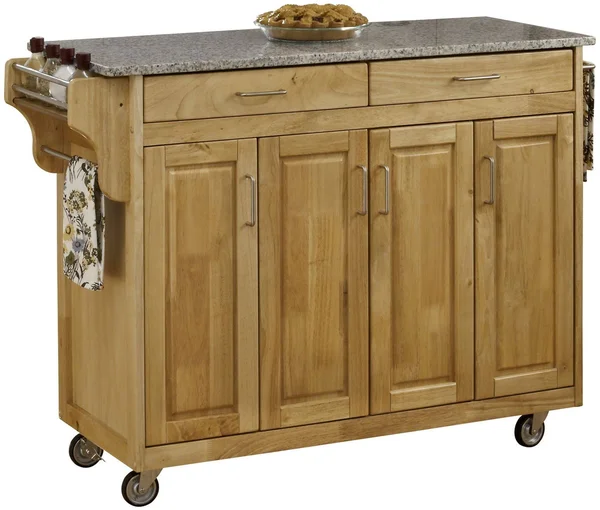 Home Styles Create-a-Cart Granite Top Kitchen Cart, Natural