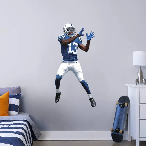 T.Y. Hilton for Indianapolis Colts - Officially Licensed NFL Removable Wall Decal Giant Athlete + 2 Wall Decals (25x22W x 51x22H
