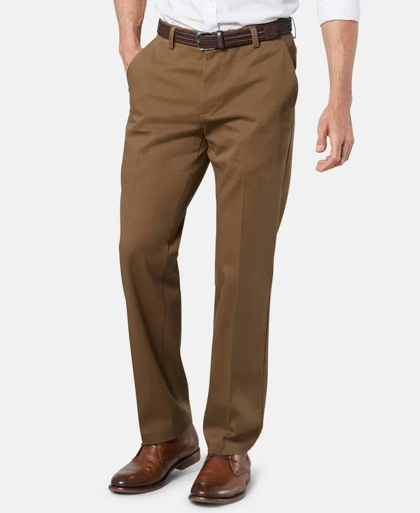 Dockers Men's Easy Straight Fit Khaki Stretch Pants - Tobacco