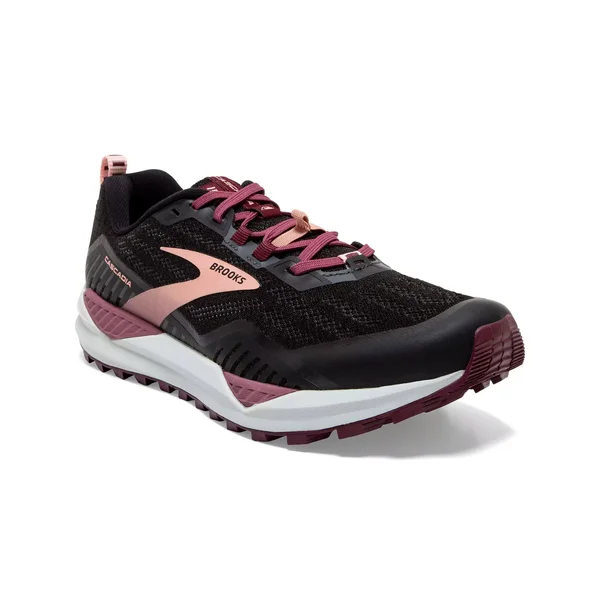 Brooks Cascadia 15 5.5 - Black/Ebony/Coral Cloud (Women's)