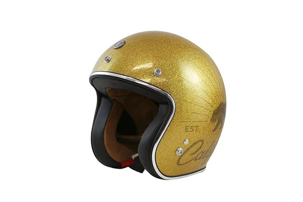 Torc (T50 Route 66) 3/4 Helmet with &Super Flake& Graphic (Gold - X-Large)