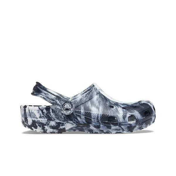 Crocs Classic Marbled Clog - Mens White/Black Size 09.0