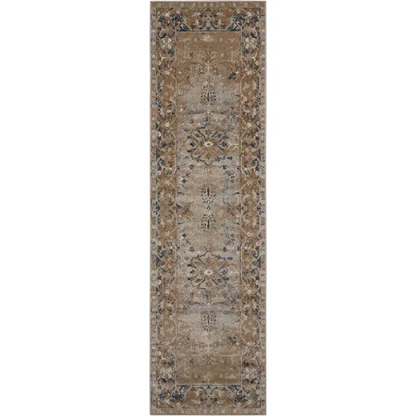 Kathy Ireland Malta MAI05 Area Rug - 2&2x22 x 7&7x22 Runner - Taupe
