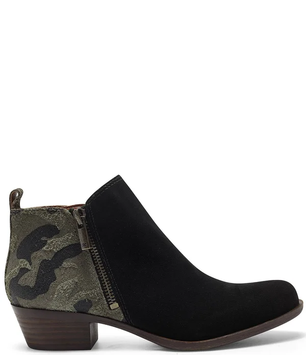 Lucky Brand Basel Women's Boots Black/Camo : 6 M