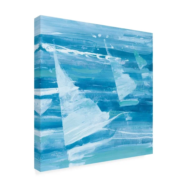 Albena Hristova 'Summer Sail II Blue' Canvas Art 35X35
