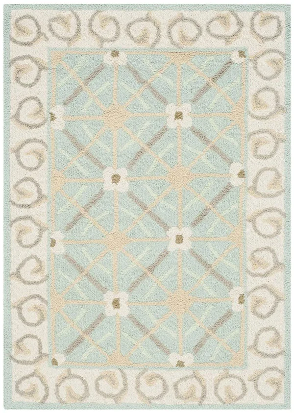 Safavieh Newport NPT443D 2&3x22 x 12& Aquamarine, Beige Rug