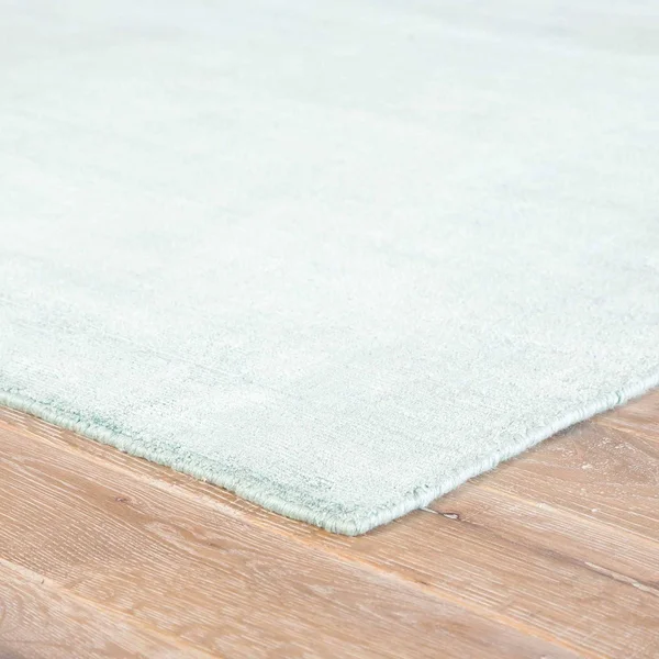 Lizette Handmade Solid Aqua Area Rug - 2& x 3&