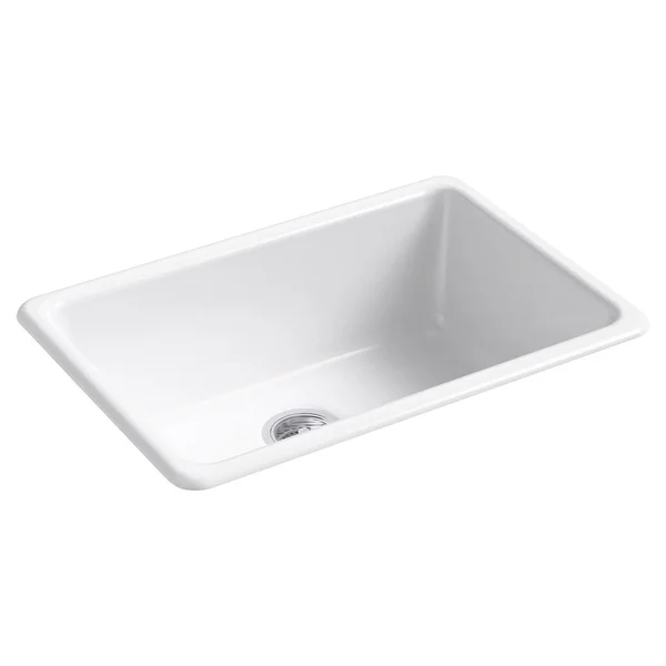Kohler 5708-0 Iron/Tones 27x22 x 18-3/4x22 x 9-5/8x22 Top-/Under-Mount Single-Bowl Kitchen Sink