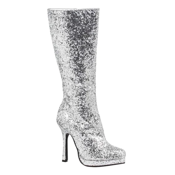 Silver Glitter Boots