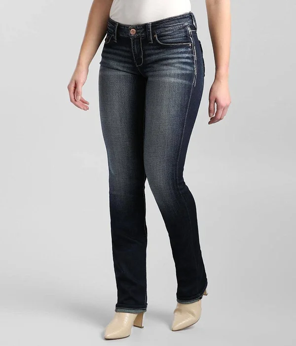 Women's Virgo Straight Stretch Cuffed Jean in Blue by Daytrip., Women&