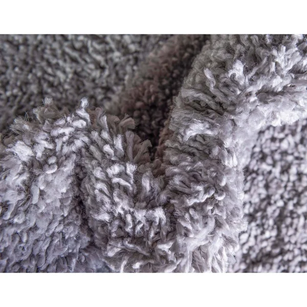 Unique Loom Davos Shag Sterling Gray 6 ft. x 6 ft. Round Area Rug