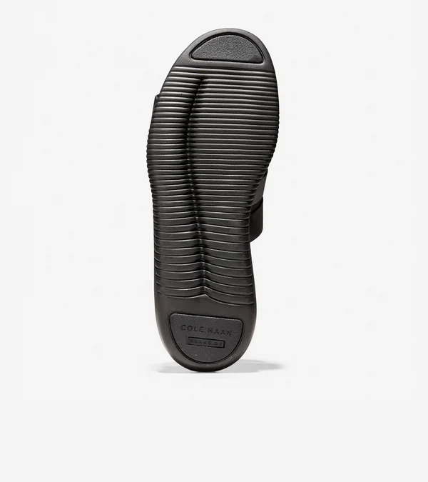 Cole Haan 2.Zerogrand Slotted Slide Sandal Black Leather/Black, Women's, Size: 7