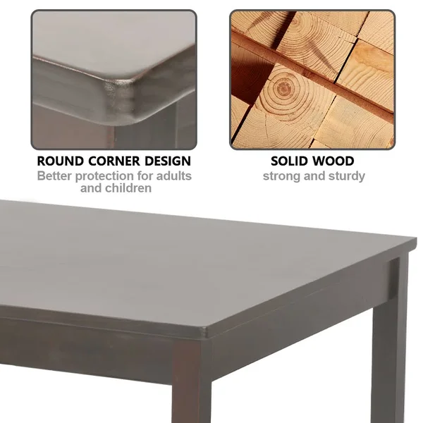 Dining Table Set Dining Table Kitchen Table and Bench for 4 Dining Room Table Set for Small Spaces Table with Chairs Home Furnit