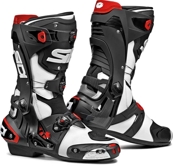 Sidi Rex White Black Motorcycle Boots