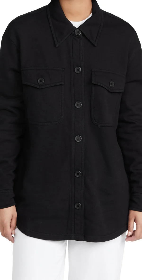 Good American Essentials Fleece Shacket